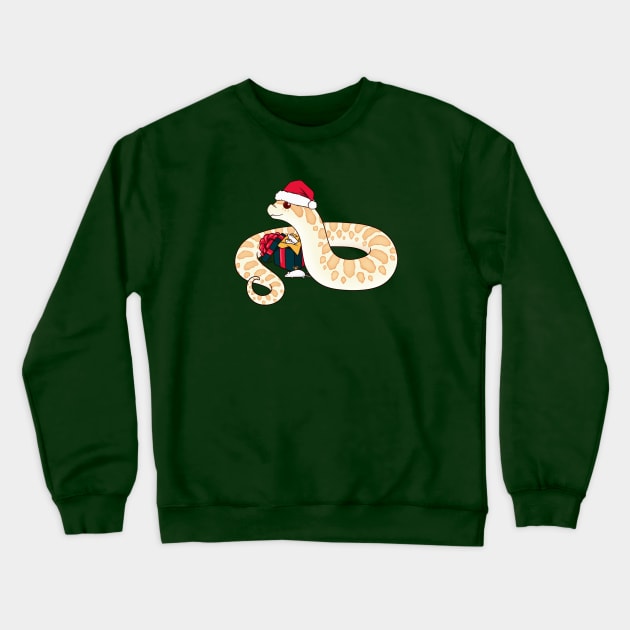 Albino Western Hognose Snake Christmas Edition Crewneck Sweatshirt by anacecilia